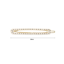 Load image into Gallery viewer, Fashion and Simple Beige Geometric Long Strip Hair Clip with Cubic Zirconia