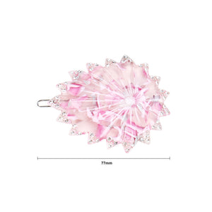 Fashion High-end Pink Geometric Cubic Zirconia Hair Slide