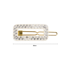 Load image into Gallery viewer, Fashion and Simple Beige Hollow Geometric Hair Clip with Cubic Zirconia