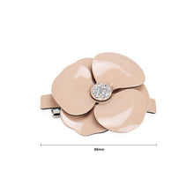 Load image into Gallery viewer, Fashion and Elegant Pink Camellia Large Hair Slide with Cubic Zirconia