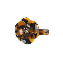 Load image into Gallery viewer, Fashion Temperament Tortoiseshell Camellia Hair Slide with Cubic Zirconia