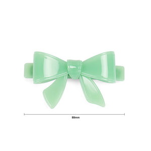 Simple and Cute Light Green Ribbon Large Hair Slide