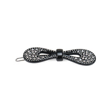 Load image into Gallery viewer, Fashion Simple Ribbon Black Hair Clip with Cubic Zirconia