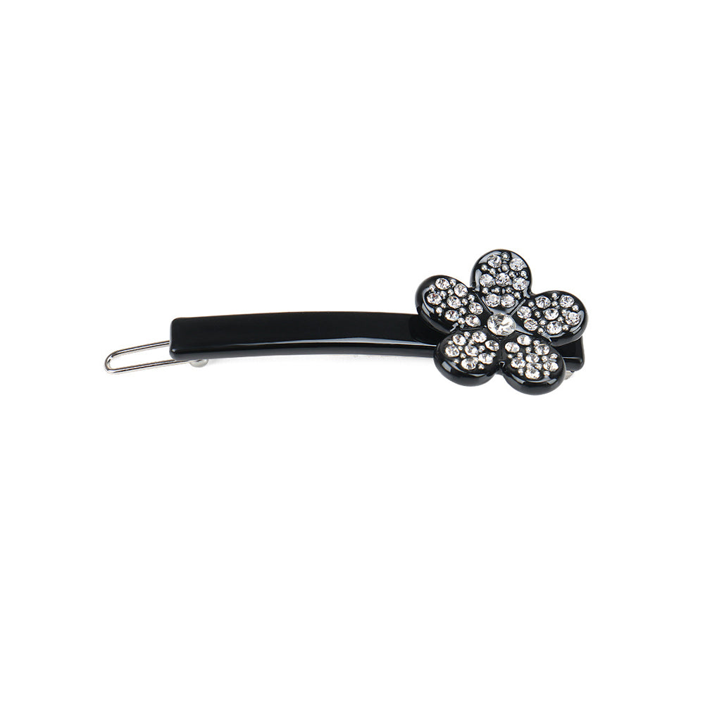 Fashion Simple Flower Hair Clip with Cubic Zirconia