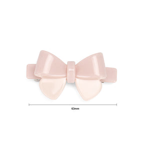 Fashion Simple Pink Ribbon Small Hair Slide