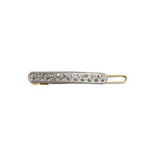 Load image into Gallery viewer, Simple and Fashion Plated Gold Grey Geometric Hair Clip with Cubic Zirconia