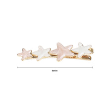 Load image into Gallery viewer, Fashion Simple Plated Gold Pink Star Hair Clip