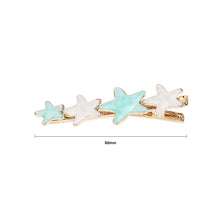 Load image into Gallery viewer, Fashion Simple Plated Gold Blue Star Hair Clip