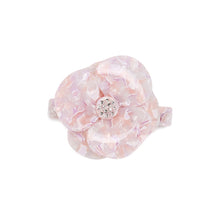 Load image into Gallery viewer, Fashion and Elegant Pink Pattern Flower Hair Slide with Cubic Zirconia