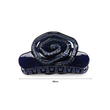 Load image into Gallery viewer, Fashion and Elegant Rose Dark Blue Hair Claw with Cubic Zirconia