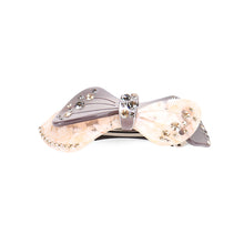 Load image into Gallery viewer, Fashion and Elegant Grey Ribbon Hair Slide with Cubic Zirconia