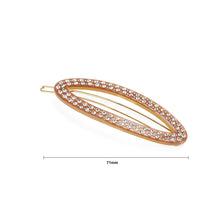 Load image into Gallery viewer, Simple and Fashion Brown Hollow Geometric Hair Clip with Cubic Zirconia
