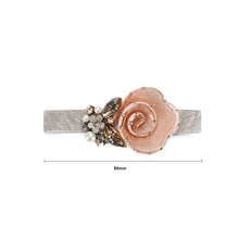 Load image into Gallery viewer, Fashion and Elegant Champagne Flower Hair Slide with Cubic Zirconia