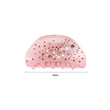 Load image into Gallery viewer, Fashion Simple Pink Geometric Hair Claw with Cubic Zirconia