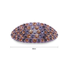 Load image into Gallery viewer, Simple and Bright Purple Geometric Hair Slide with Cubic Zirconia