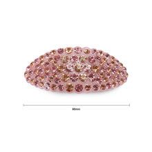 Load image into Gallery viewer, Simple Bright Pink Geometric Hair Slide with Cubic Zirconia