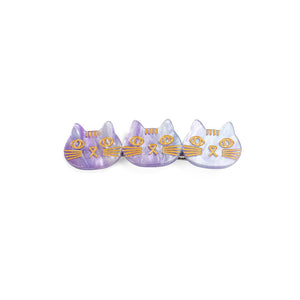 Simple and Cute Purple Cat Hair Clip