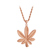 Load image into Gallery viewer, Fashion and Elegant Plated Rose Gold Maple Leaf 316L Stainless Steel Pendant with Necklace