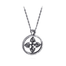 Load image into Gallery viewer, Fashion Vintage Hollow Cross Vajra Round 316L Stainless Steel Pendant with Necklace
