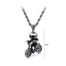 Load image into Gallery viewer, Fashion Personality Skull Motorcycle 316L Stainless Steel Pendant with Necklace