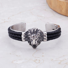 Load image into Gallery viewer, Fashion Domineering Lion 316L Stainless Steel Open Bangle