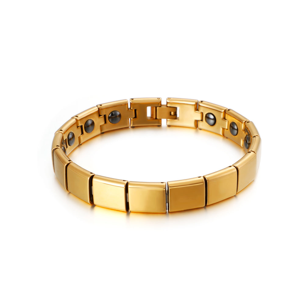 Fashion Simple Plated Gold Geometric 316L Stainless Steel Bracelet