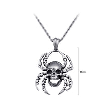 Load image into Gallery viewer, Fashion Personality Skeleton Spider 316L Stainless Steel Pendant with Necklace