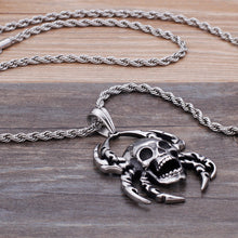 Load image into Gallery viewer, Fashion Personality Skeleton Spider 316L Stainless Steel Pendant with Necklace