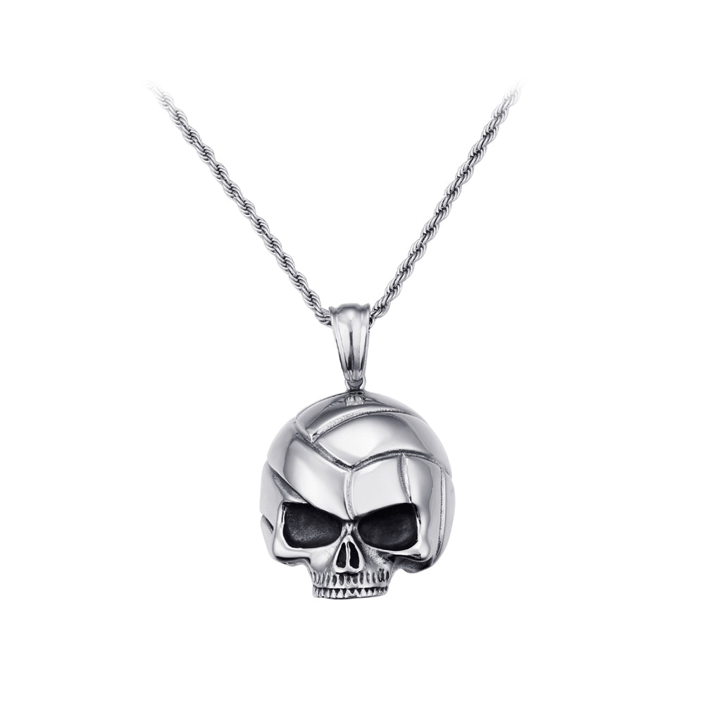 Fashion Simple Skull 316L Stainless Steel Pendant with Necklace
