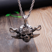 Load image into Gallery viewer, Fashion Personality Skull Pirate 316L Stainless Steel Pendant with Necklace