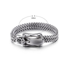 Load image into Gallery viewer, Fashion Personality Skull Lock Double-layer Geometric 316L Stainless Steel Bracelet