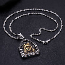 Load image into Gallery viewer, Fashion Simple Golden Jesus Geometry 316L Stainless Steel Pendant with Necklace