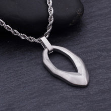 Load image into Gallery viewer, Simple and Fashion Hollow Irregular Geometric Frosted 316L Stainless Steel Pendant with Necklace