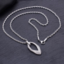 Load image into Gallery viewer, Simple and Fashion Hollow Irregular Geometric Frosted 316L Stainless Steel Pendant with Necklace