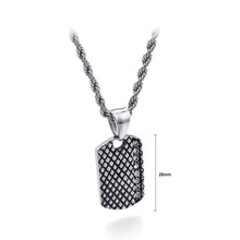 Load image into Gallery viewer, Simple and Fashion Diamond Pattern Geometric 316L Stainless Steel Pendant with Necklace