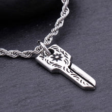 Load image into Gallery viewer, Fashion Vintage Pattern Key 316L Stainless Steel Pendant with Necklace