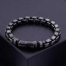 Load image into Gallery viewer, Simple Vintage Plated Black Geometric 316L Stainless Steel Bracelet 23cm