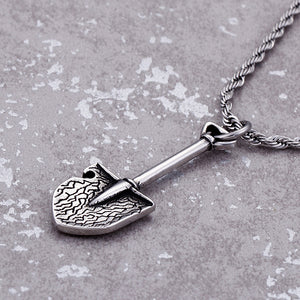 Fashion Creative Spade 316L Stainless Steel Pendant with Necklace