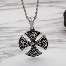 Load image into Gallery viewer, Fashion Vintage Pattern Cross 316L Stainless Steel Pendant with Necklace