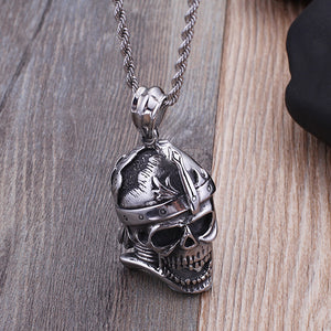 Fashion Personality Skull King 316L Stainless Steel Pendant with Necklace