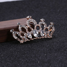 Load image into Gallery viewer, Fashion and Elegant Plated Gold Crown Brooch with Cubic Zirconia