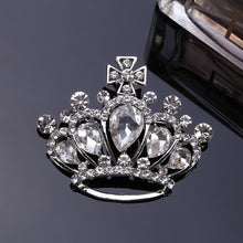 Load image into Gallery viewer, Fashion and Elegant Crown Brooch with Cubic Zirconia