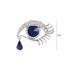 Load image into Gallery viewer, Elegant Personality Devil&#39;s Eye Brooch with Blue Cubic Zirconia