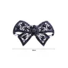 Load image into Gallery viewer, Fashion and Elegant Ribbon Brooch with Black Cubic Zirconia