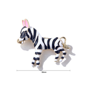 Fashion and Lovely Plated Gold Zebra Brooch