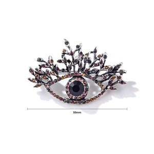 Fashion Personality Devil's Eye Brooch with Cubic Zirconia