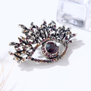 Fashion Personality Devil's Eye Brooch with Cubic Zirconia