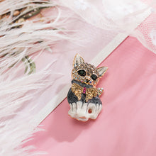 Load image into Gallery viewer, Fashion and Cute Plated Gold Cat Brooch with Cubic Zirconia