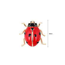 Load image into Gallery viewer, Simple and Cute Plated Gold Beetle Brooch