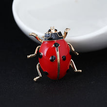 Load image into Gallery viewer, Simple and Cute Plated Gold Beetle Brooch